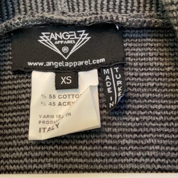 Angel Apparel chunky gray cardigan sweater size xs - Picture 3 of 7